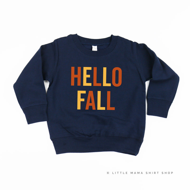 HELLO FALL - BLOCK FONT - Child Sweater