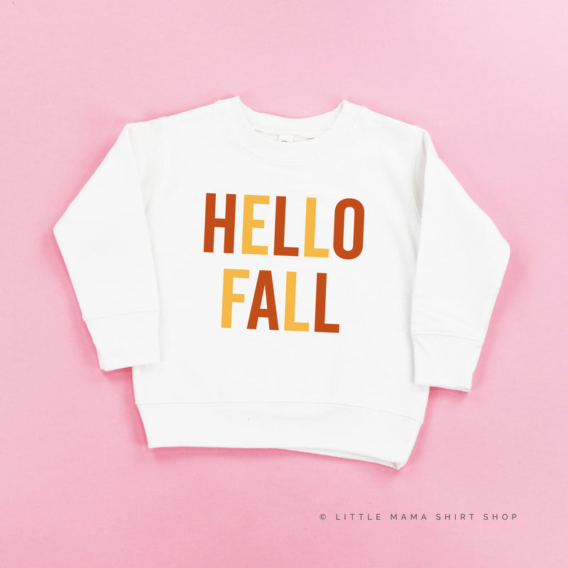 HELLO FALL - BLOCK FONT - Child Sweater