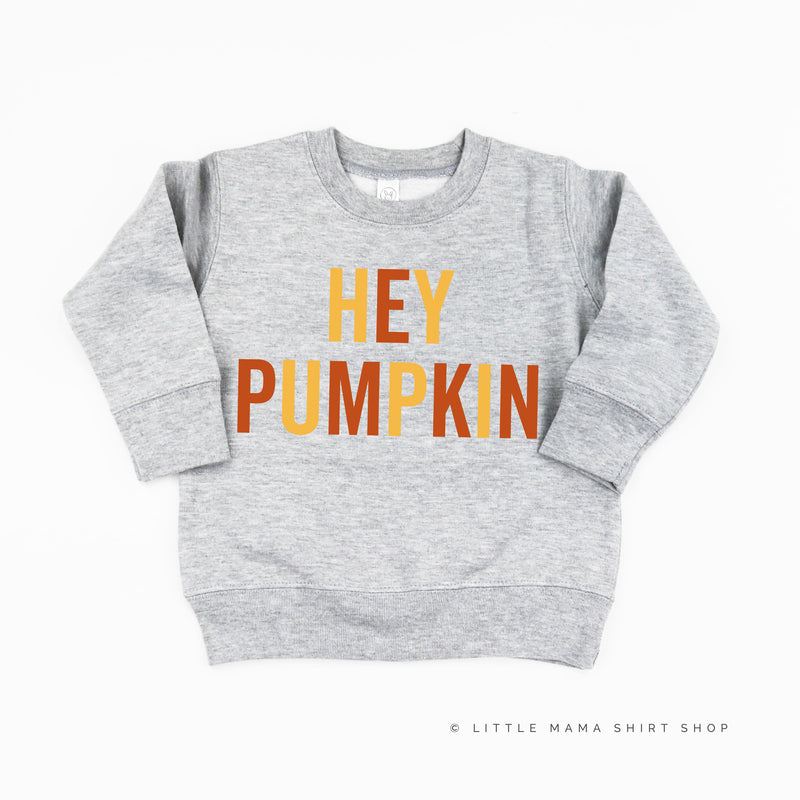 HEY PUMPKIN - BLOCK FONT - Child Sweater