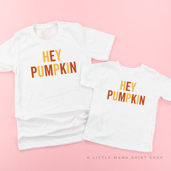 HEY PUMPKIN - BLOCK FONT - Set of 2 Shirts