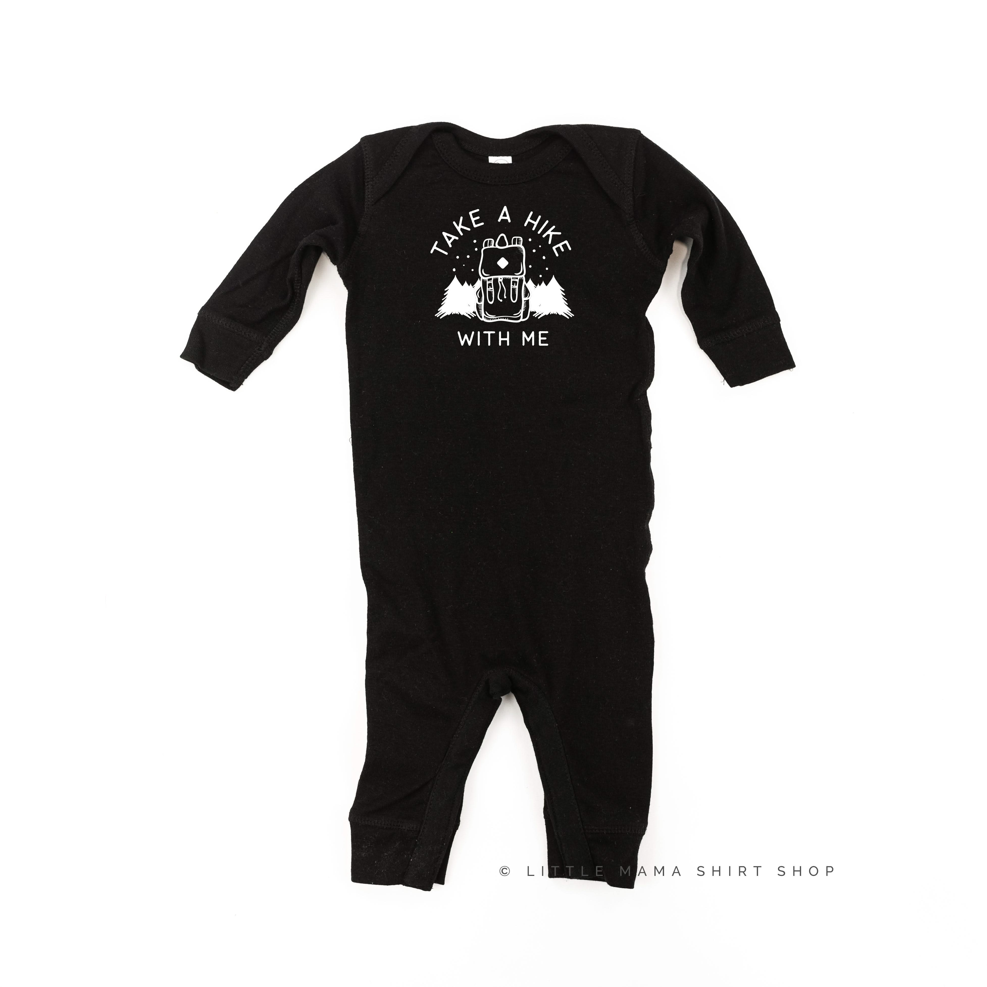 Take a Hike With Me - One Piece Baby Sleeper Little Mama Shirt Shop