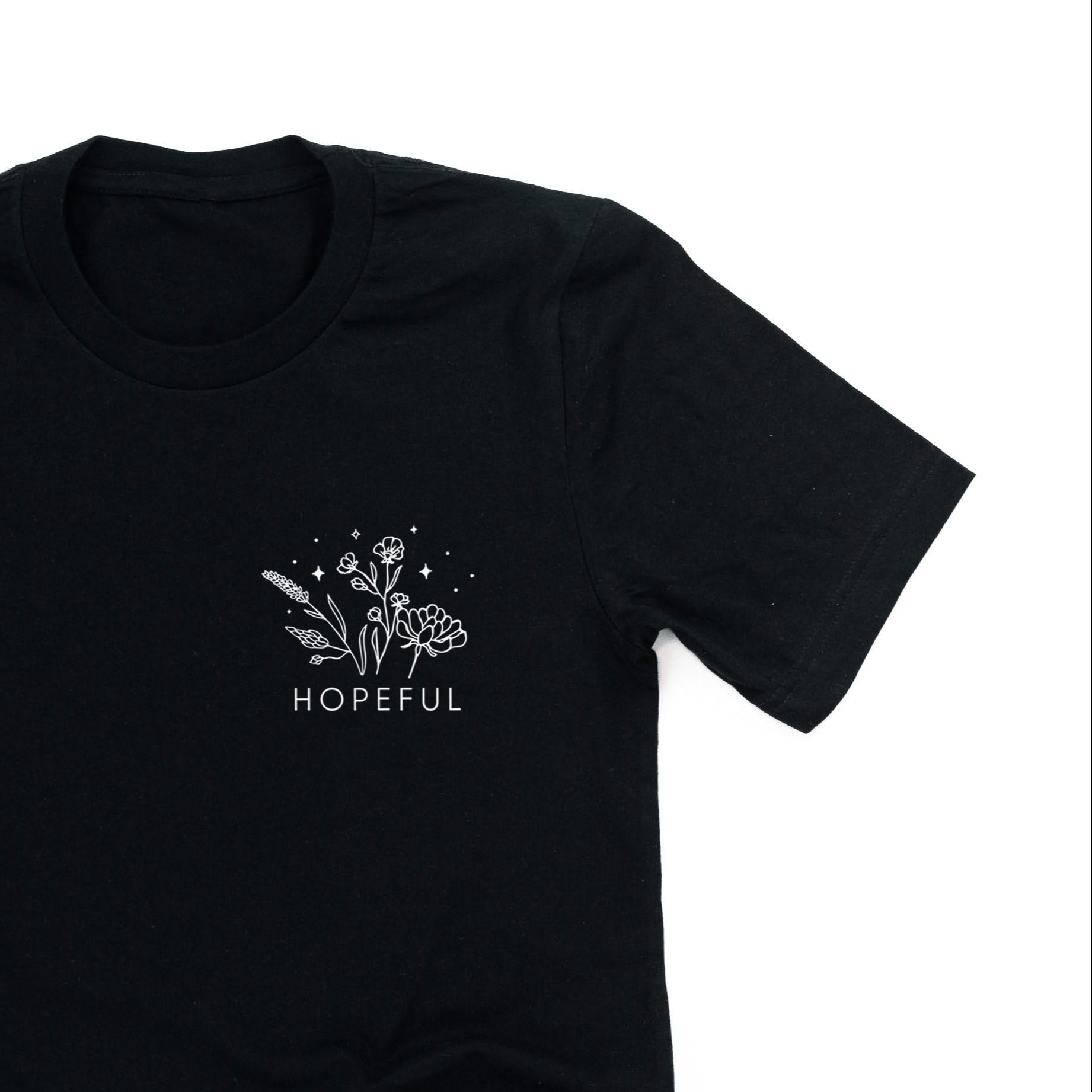 HOPEFUL - Bouquet - Pocket Size ﻿- Unisex Tee Little Mama Shirt Shop