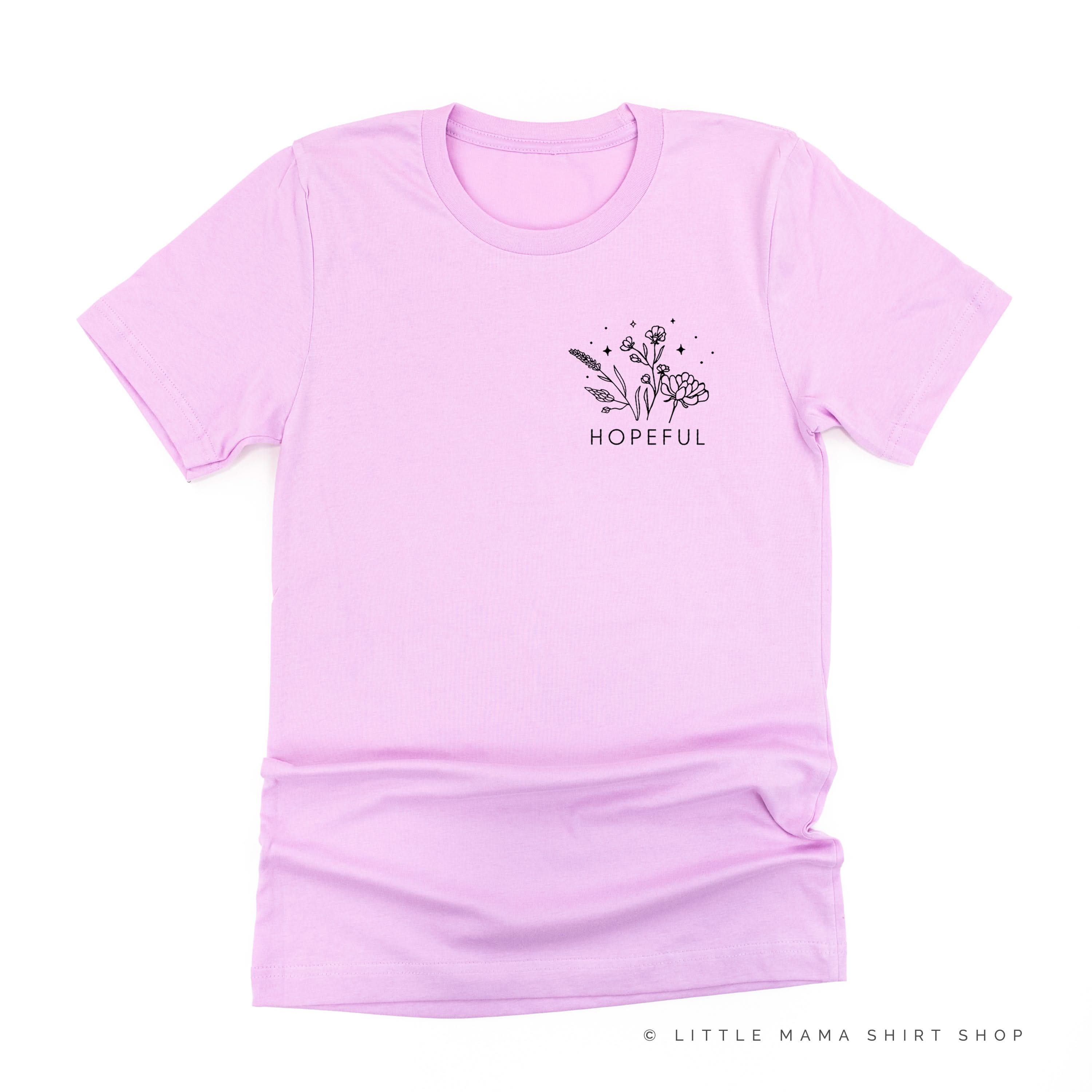 HOPEFUL - Bouquet - Pocket Size ﻿- Unisex Tee Little Mama Shirt Shop