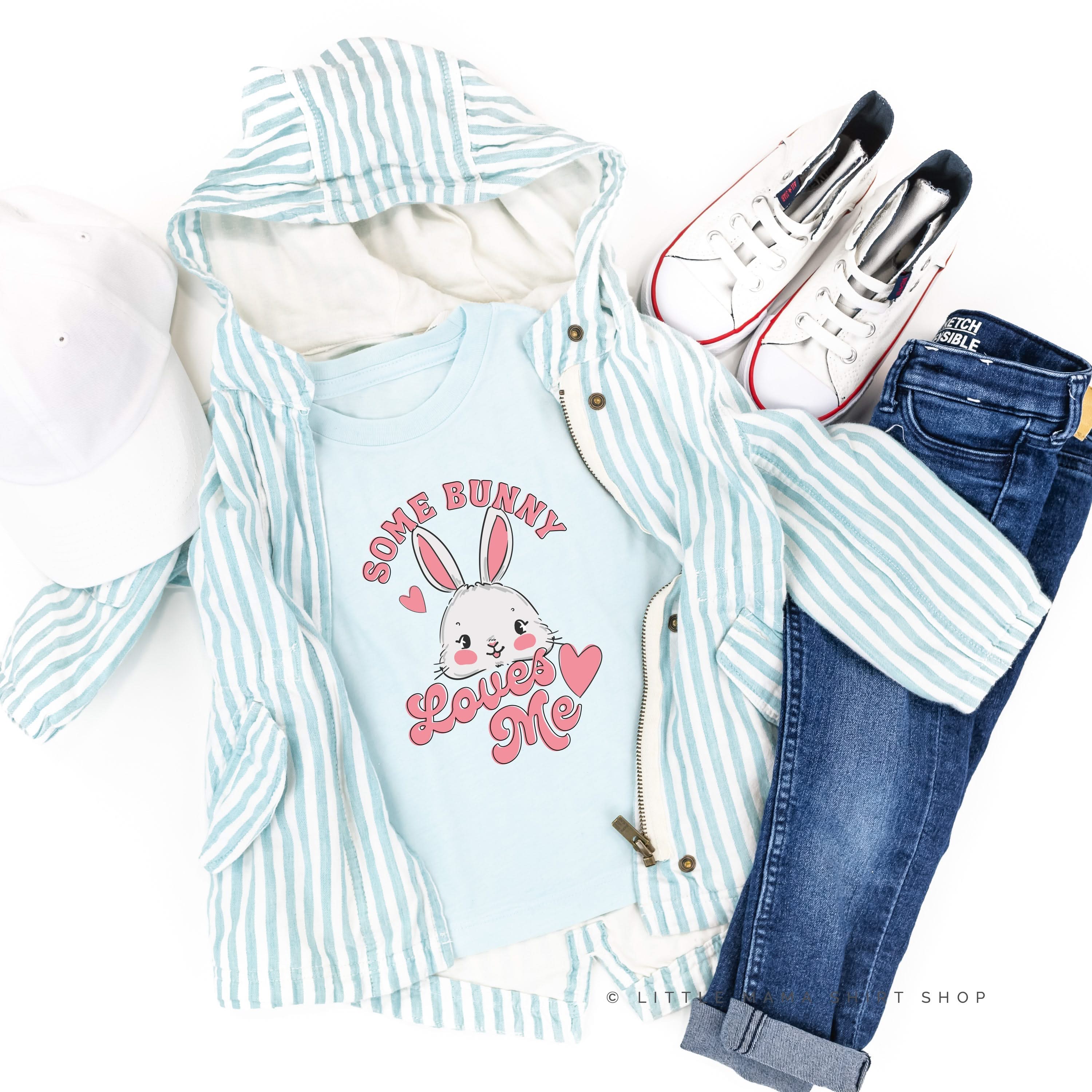 Some Bunny Loves Me - Child Tee Little Mama Shirt Shop