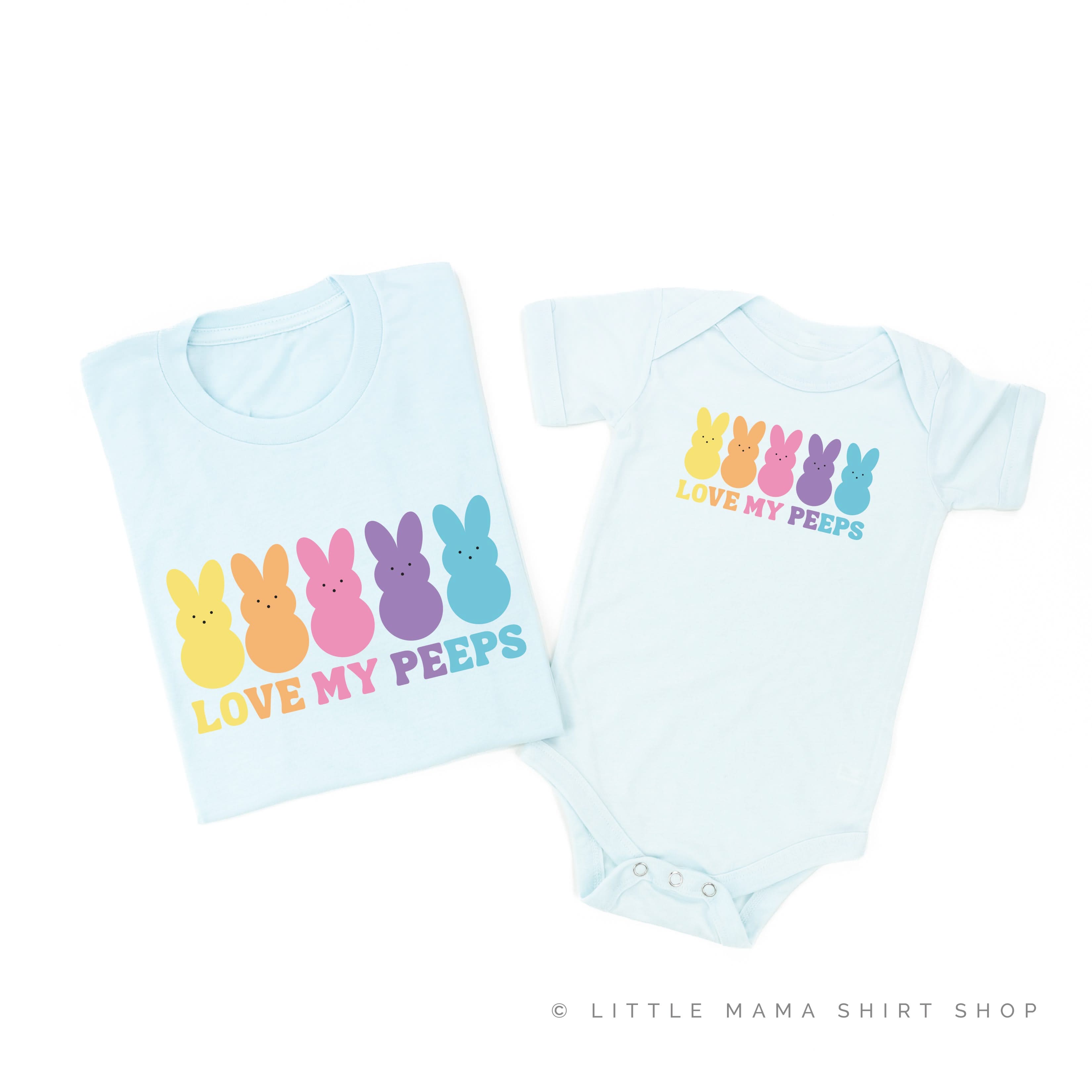 Love My Peeps - Neon - Set of 2 Tees Little Mama Shirt Shop