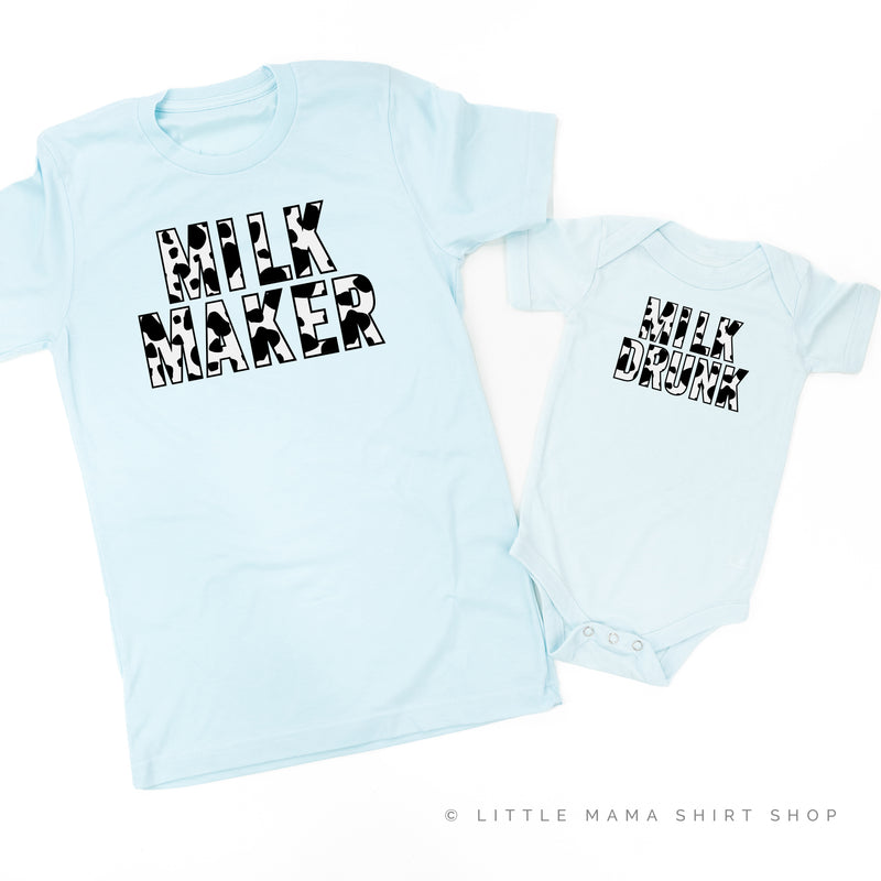 MILK MAKER / MILK DRUNK - Cow Print - Set of 2 Shirts