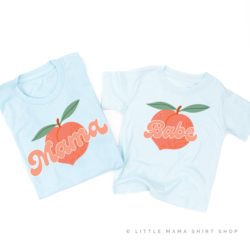 Peach - Mama/Babe - Set of 2 Matching Shirts