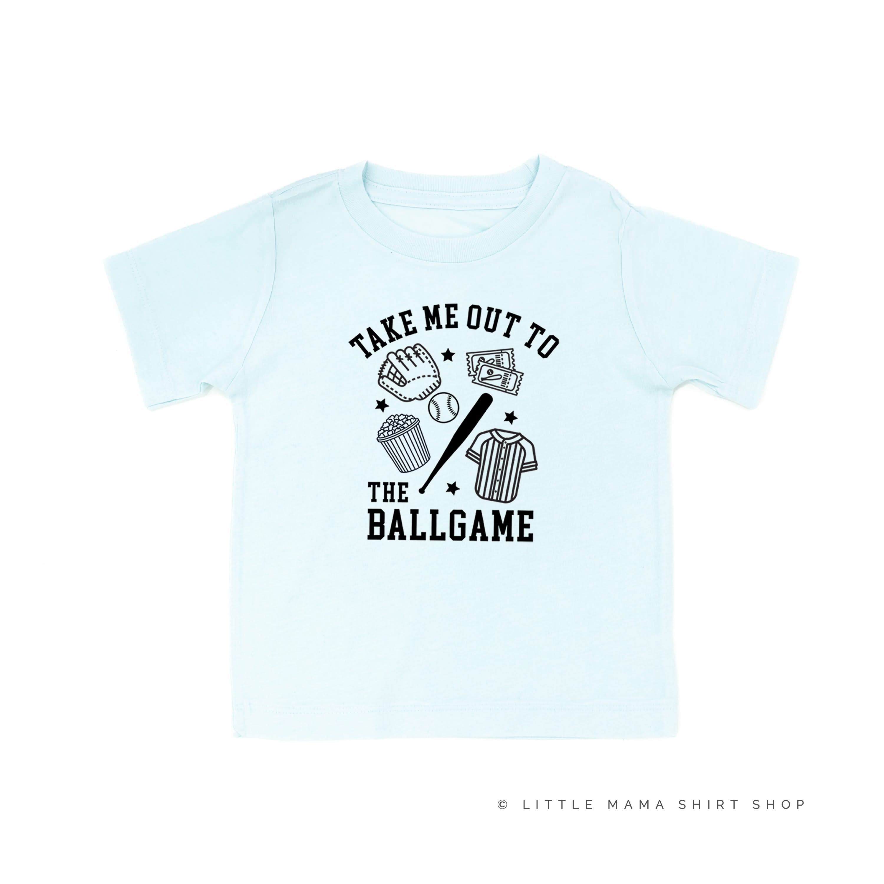 Take Me Out to the Ballgame - Short Sleeve Child Shirt Little Mama Shirt Shop