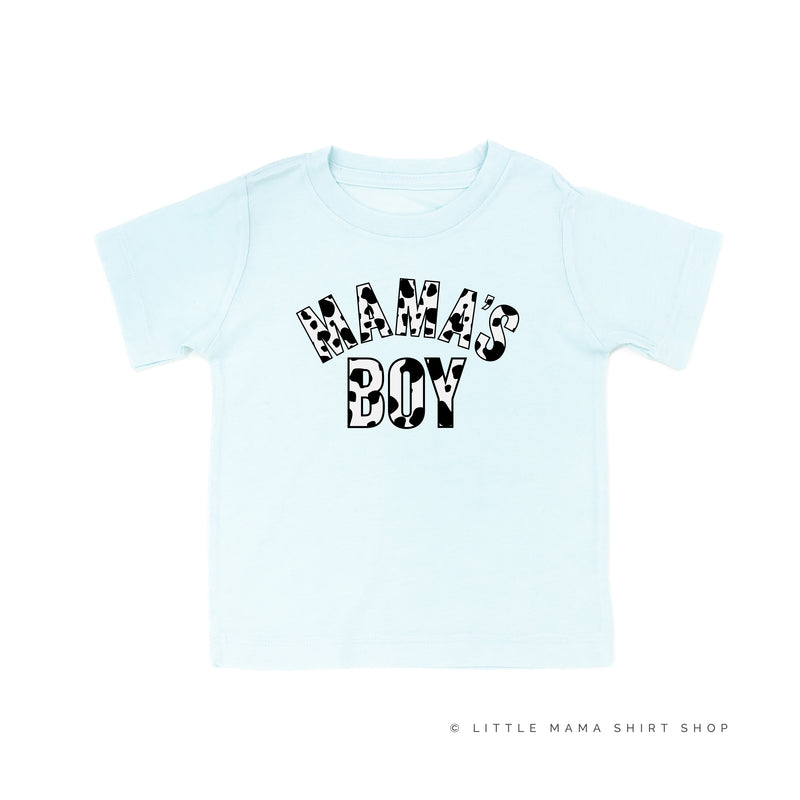 Cow Print - MAMA'S BOY - Short Sleeve Child Shirt