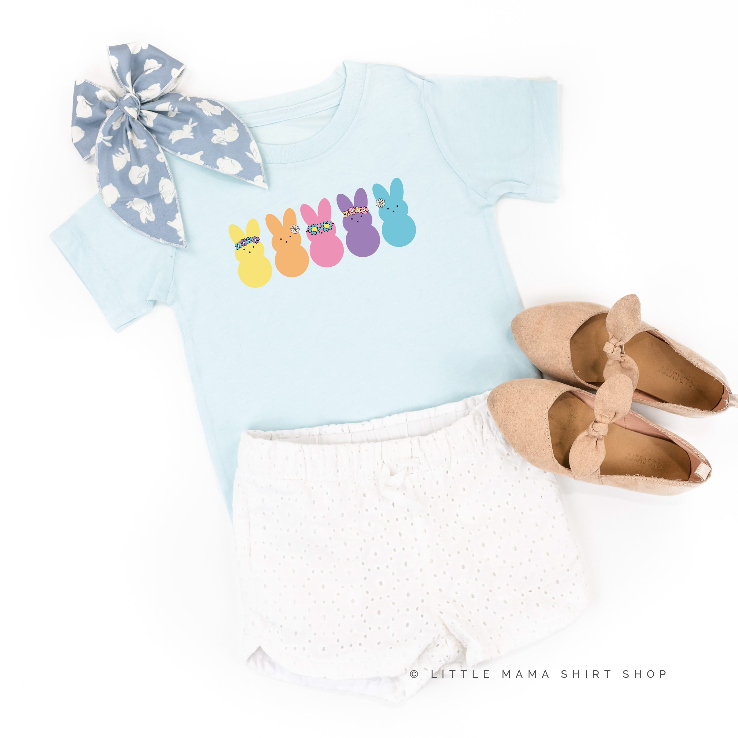 Floral Headband Neon Peeps - Child Tee Little Mama Shirt Shop