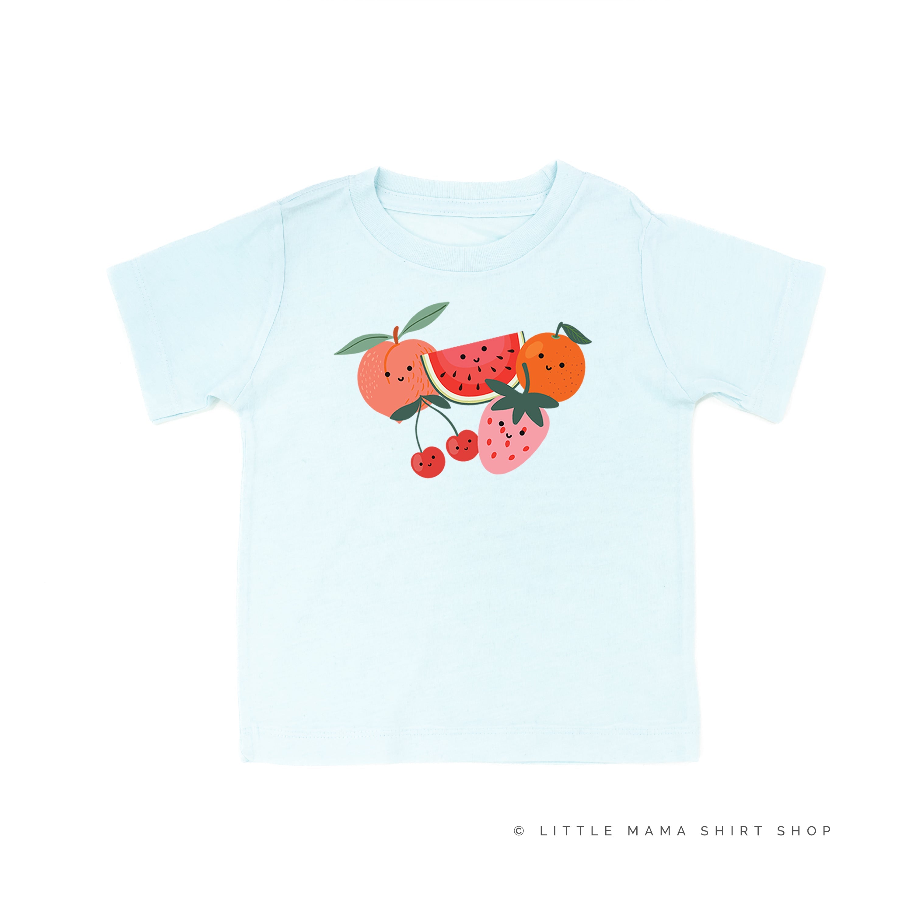 Group of Smiley Fruit - Short Sleeve Child Tee Little Mama Shirt Shop