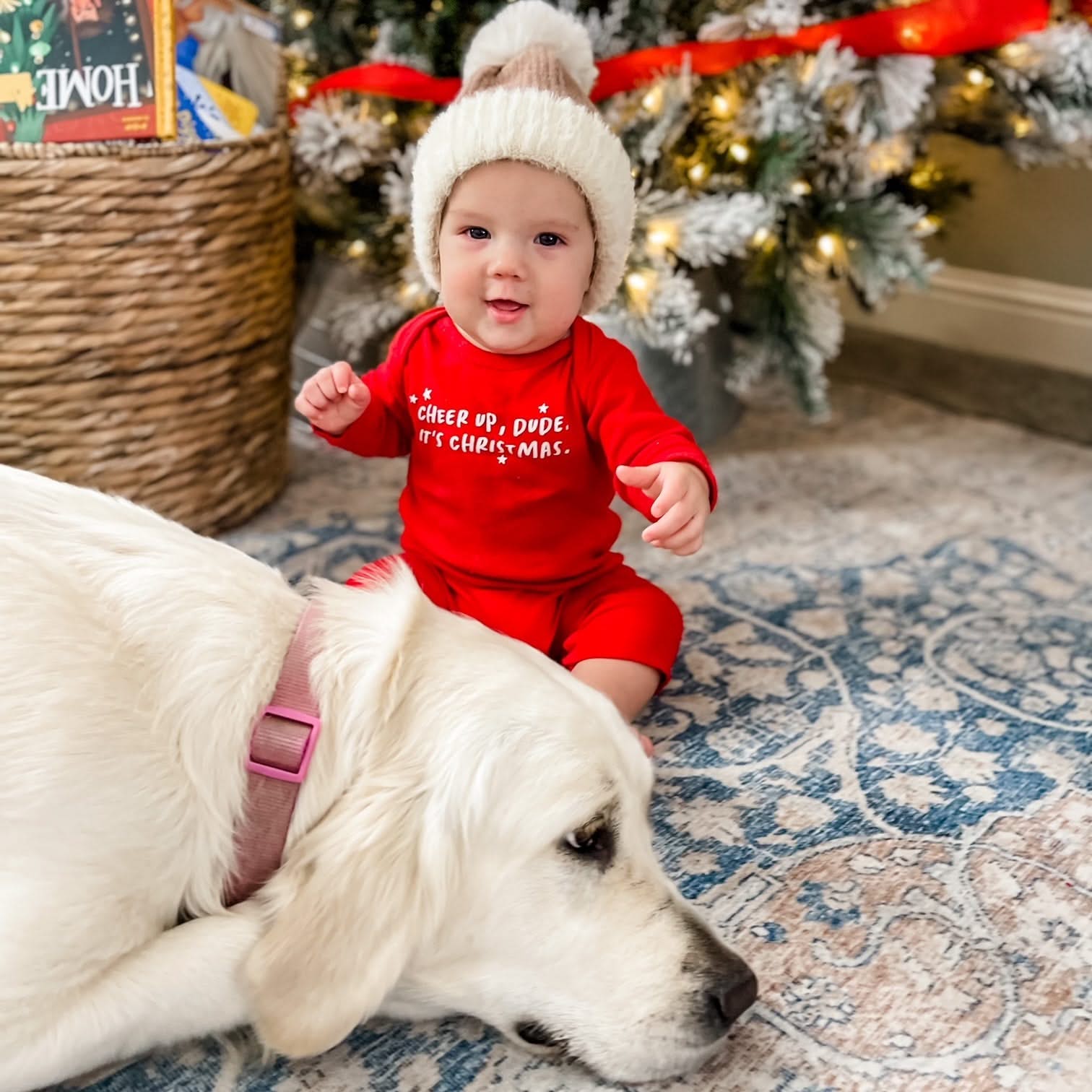 Cheer Up, Dude. It's Christmas. - Baby Sleeper Little Mama Shirt Shop
