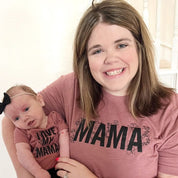 Mama (Florals) + Love My Mama (Florals) - Set of 2 Matching Shirts Little Mama Shirt Shop