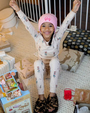 Child Beanie - SIS - Light Pink w/ Hot Pink Little Mama Shirt Shop LLC