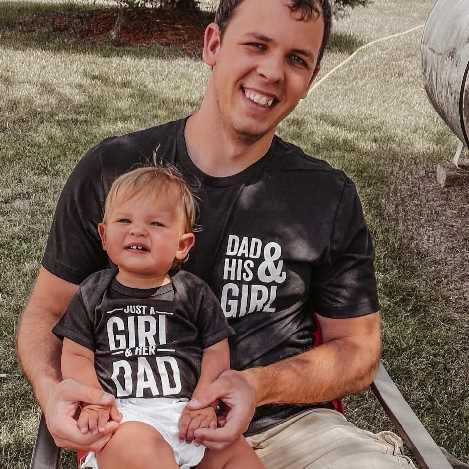 Just A Girl and Her Dad - Child Shirt Little Mama Shirt Shop