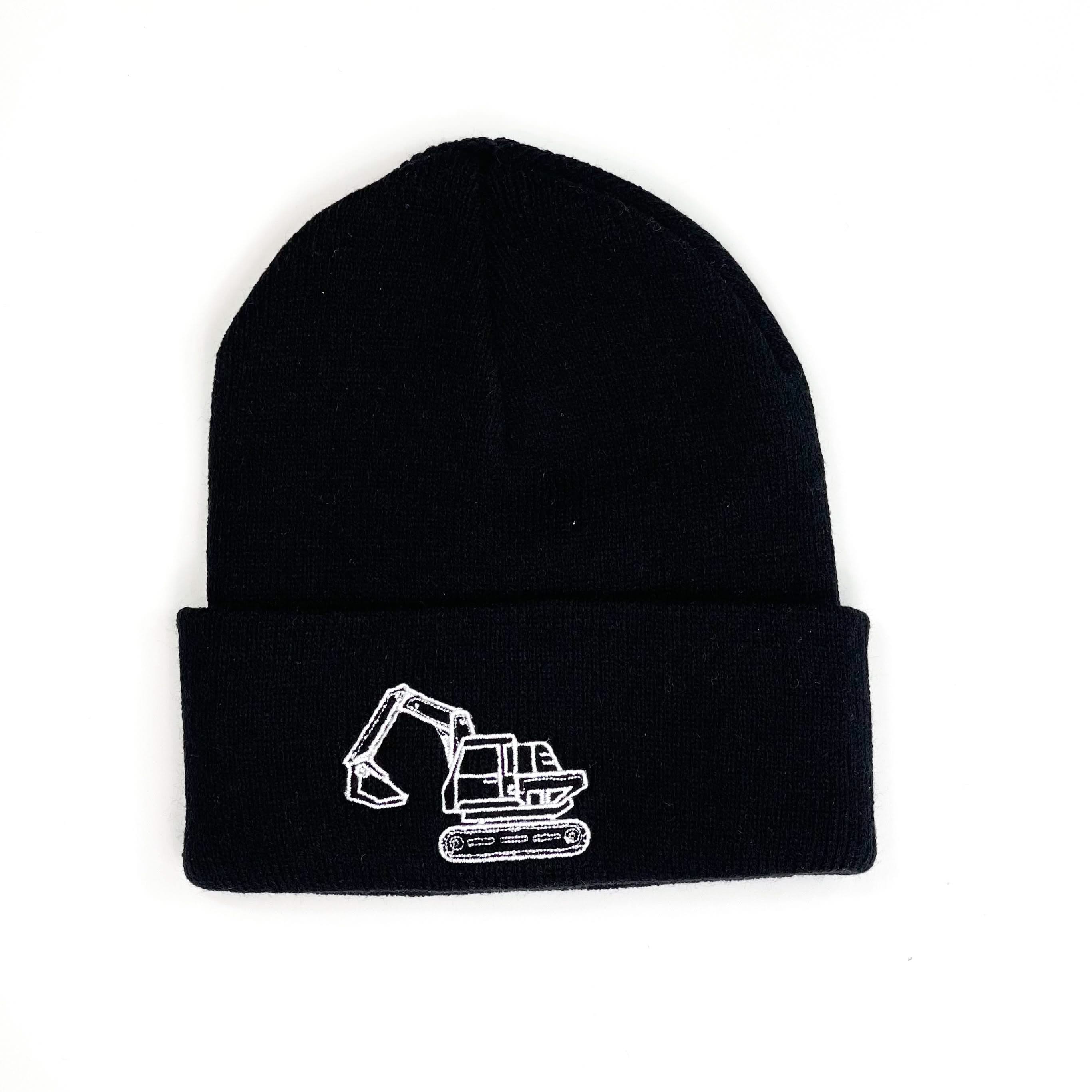 Child Beanie - Black - Excavator Little Mama Shirt Shop LLC