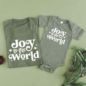 Joy To The World - Set of 2 Unisex Tees Little Mama Shirt Shop
