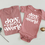 Joy To The World - Set of 2 Unisex Tees Little Mama Shirt Shop