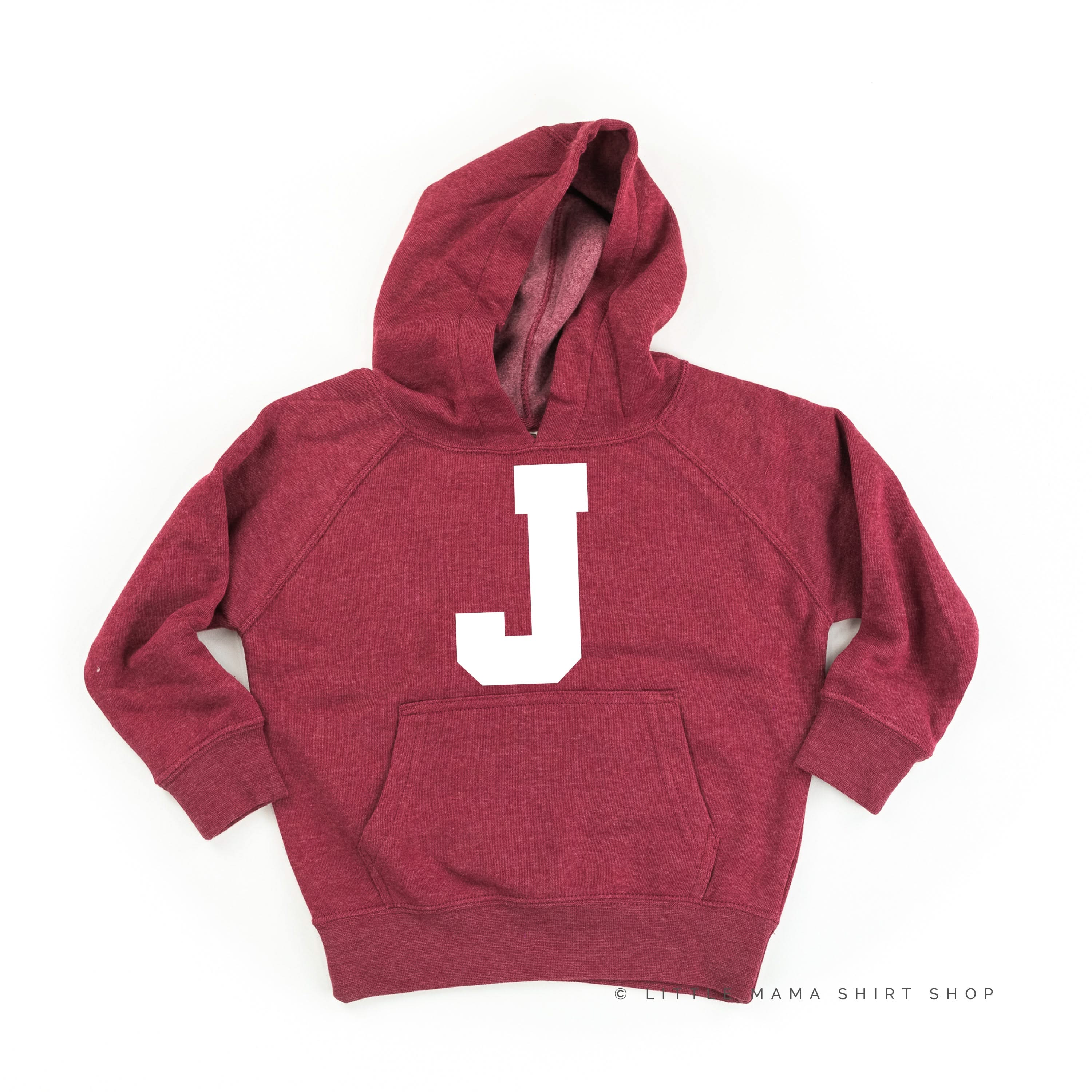 VARSITY INITIALS - Child Hoodie Little Mama Shirt Shop LLC