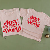Joy To The World - Set of 2 Unisex Tees Little Mama Shirt Shop