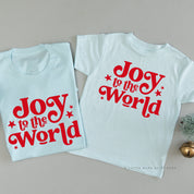 Joy To The World - Set of 2 Unisex Tees Little Mama Shirt Shop