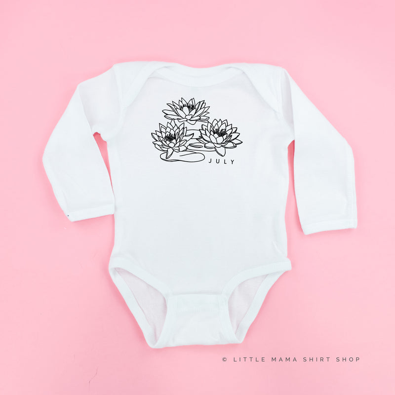 JULY BIRTH FLOWER - Lotus - Long Sleeve Child Shirt