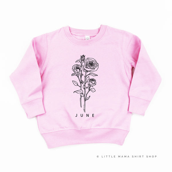 JUNE BIRTH FLOWER - Rose - Child Sweater