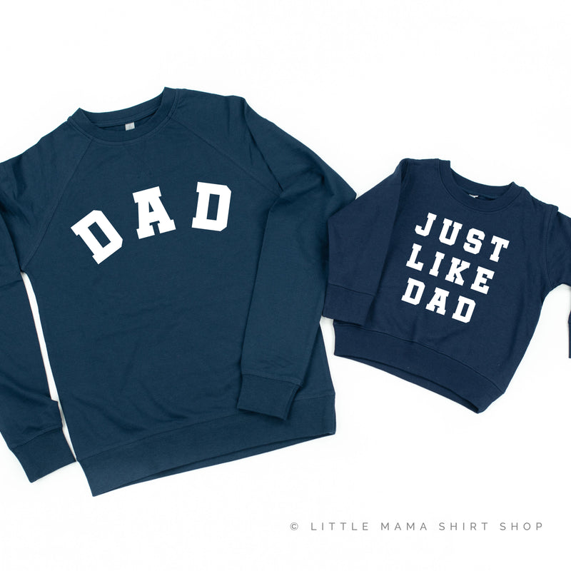DAD - Arched Varsity / JUST LIKE DAD - Set of 2 Matching Sweaters