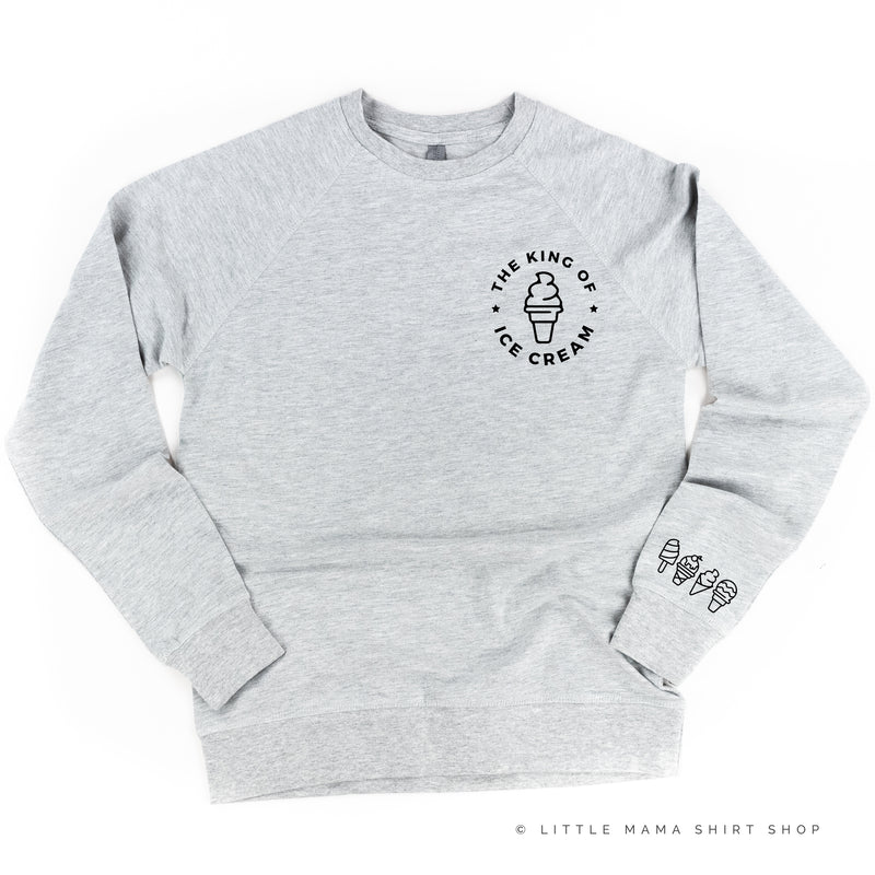 The King of Ice Cream - (Pocket Size) - Ice Cream Wrist Detail - Lightweight Pullover Sweater