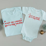 Keep The Change Ya Filthy Animal - Set of 2 Unisex Tees Little Mama Shirt Shop