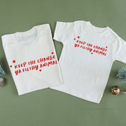 Keep The Change Ya Filthy Animal - Set of 2 Unisex Tees Little Mama Shirt Shop