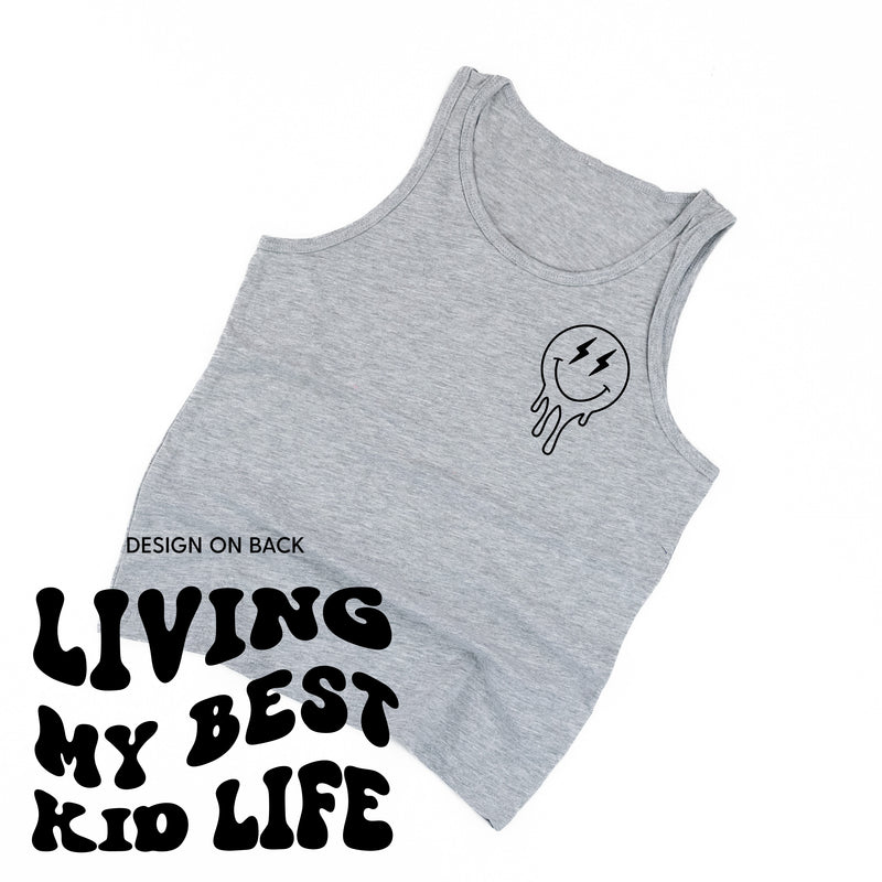 LIVING MY BEST KID LIFE (w/ Melty Lightning Eyes) - YOUTH JERSEY TANK