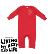 Living My Best Kid Life (w/ Melty Lightning Eyes) - One Piece Baby Sleeper Little Mama Shirt Shop