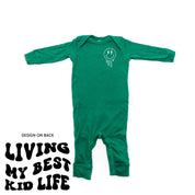 Living My Best Kid Life (w/ Melty Lightning Eyes) - One Piece Baby Sleeper Little Mama Shirt Shop