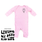 Living My Best Kid Life (w/ Melty Lightning Eyes) - One Piece Baby Sleeper Little Mama Shirt Shop