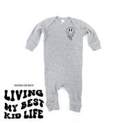 Living My Best Kid Life (w/ Melty Lightning Eyes) - One Piece Baby Sleeper Little Mama Shirt Shop