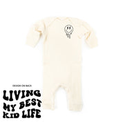 Living My Best Kid Life (w/ Melty Lightning Eyes) - One Piece Baby Sleeper Little Mama Shirt Shop
