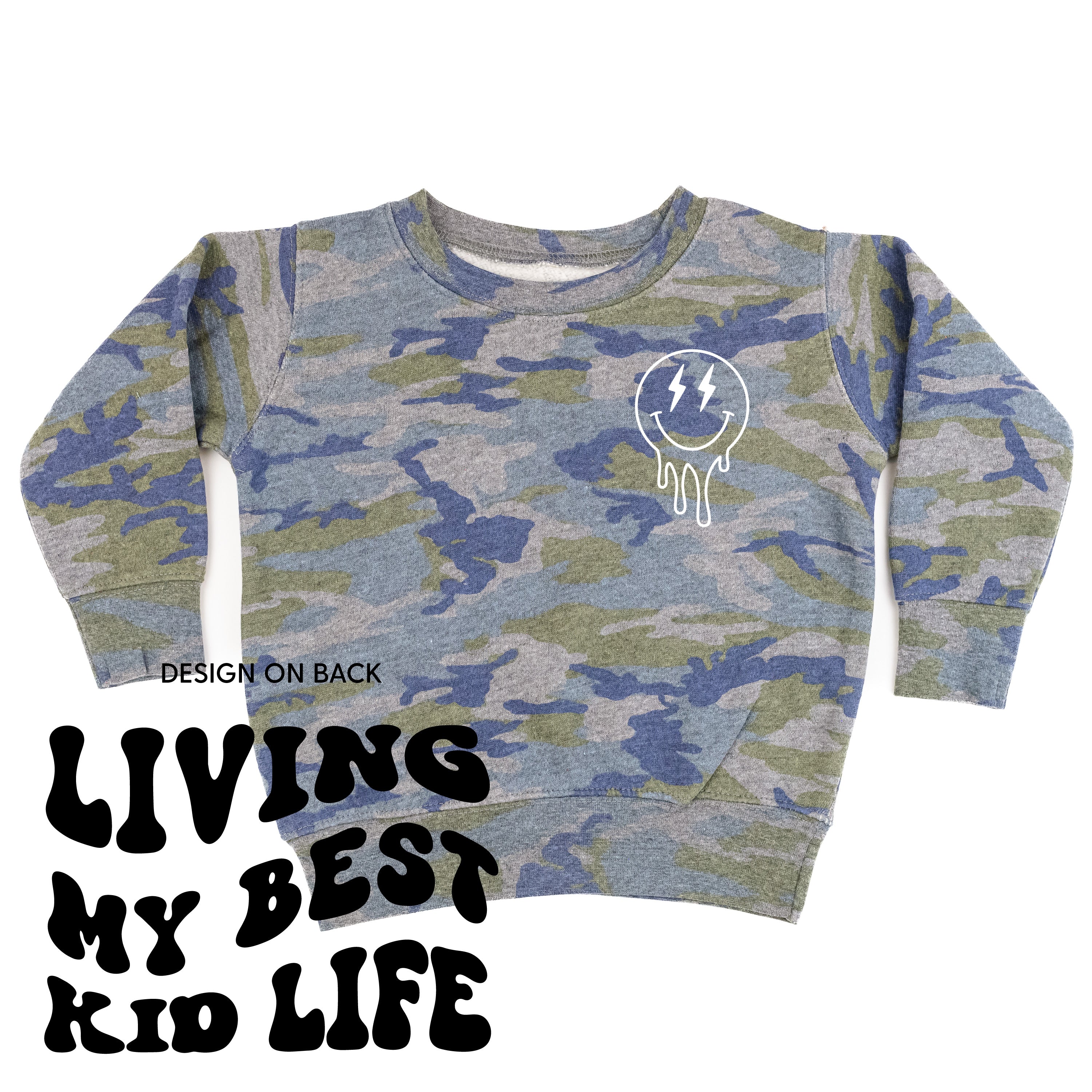 Living My Best Kid Life (w/ Melty Lightning Eyes) - Child Sweater Little Mama Shirt Shop