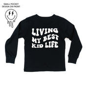 Living My Best Kid Life (w/ Melty Lightning Eyes) - Long Sleeve Child Shirt Little Mama Shirt Shop