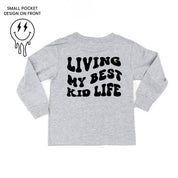 Living My Best Kid Life (w/ Melty Lightning Eyes) - Long Sleeve Child Shirt Little Mama Shirt Shop