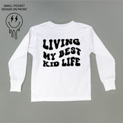Living My Best Kid Life (w/ Melty Lightning Eyes) - Long Sleeve Child Shirt Little Mama Shirt Shop