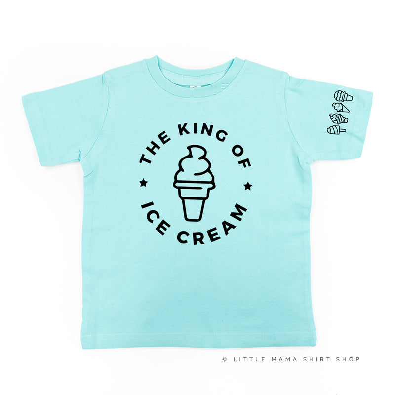 The King of Ice Cream - (Full Size) - Ice Cream Sleeve Detail - Short Sleeve Child Shirt