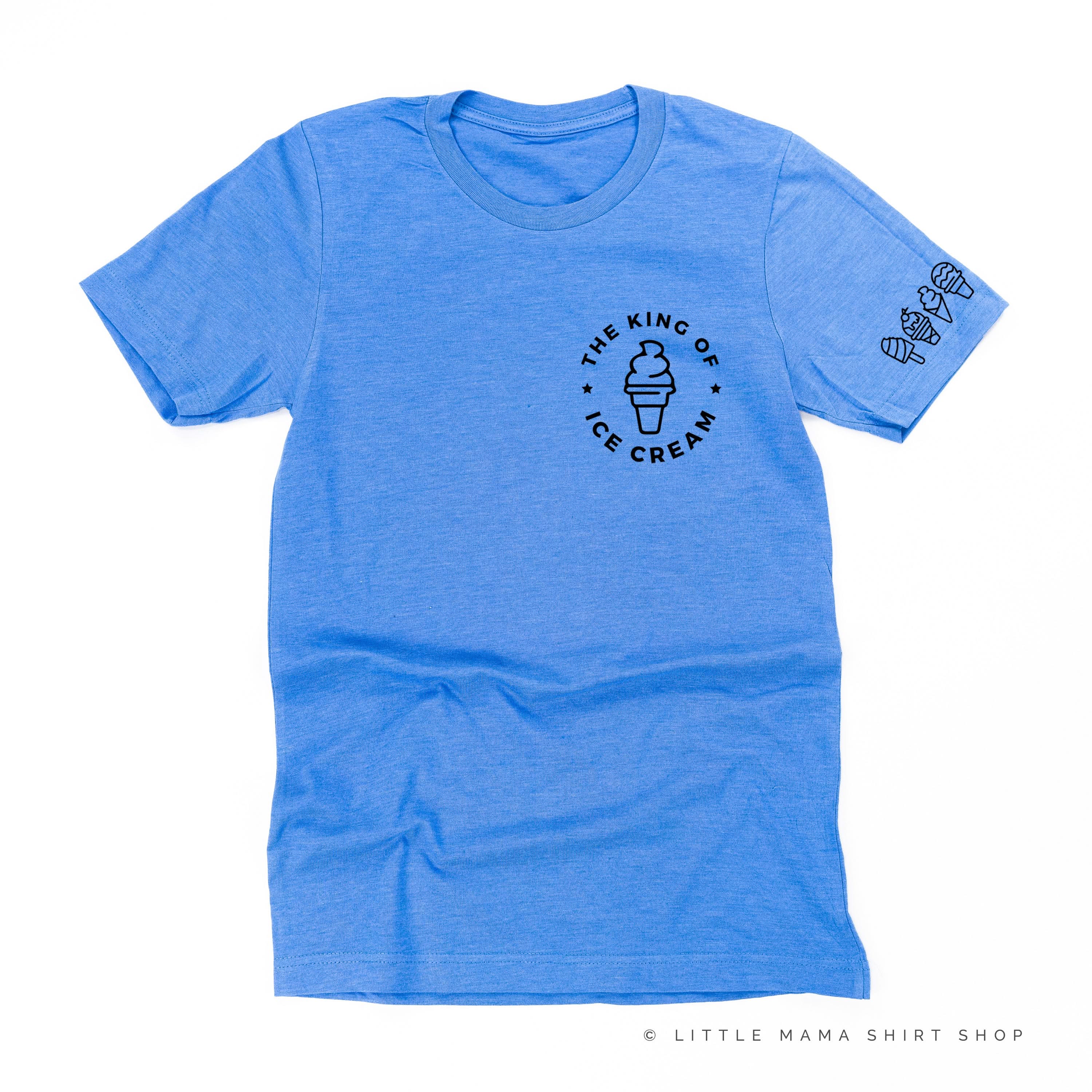 The King of Ice Cream - (Pocket Size) - Ice Cream Sleeve Detail - Unisex Tee