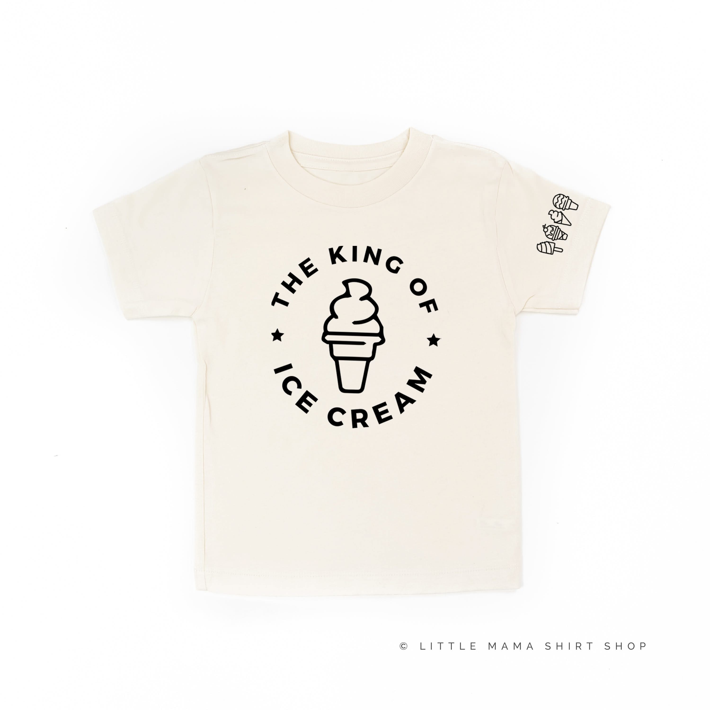 The King of Ice Cream - (Full Size) - Ice Cream Sleeve Detail - Child Tee