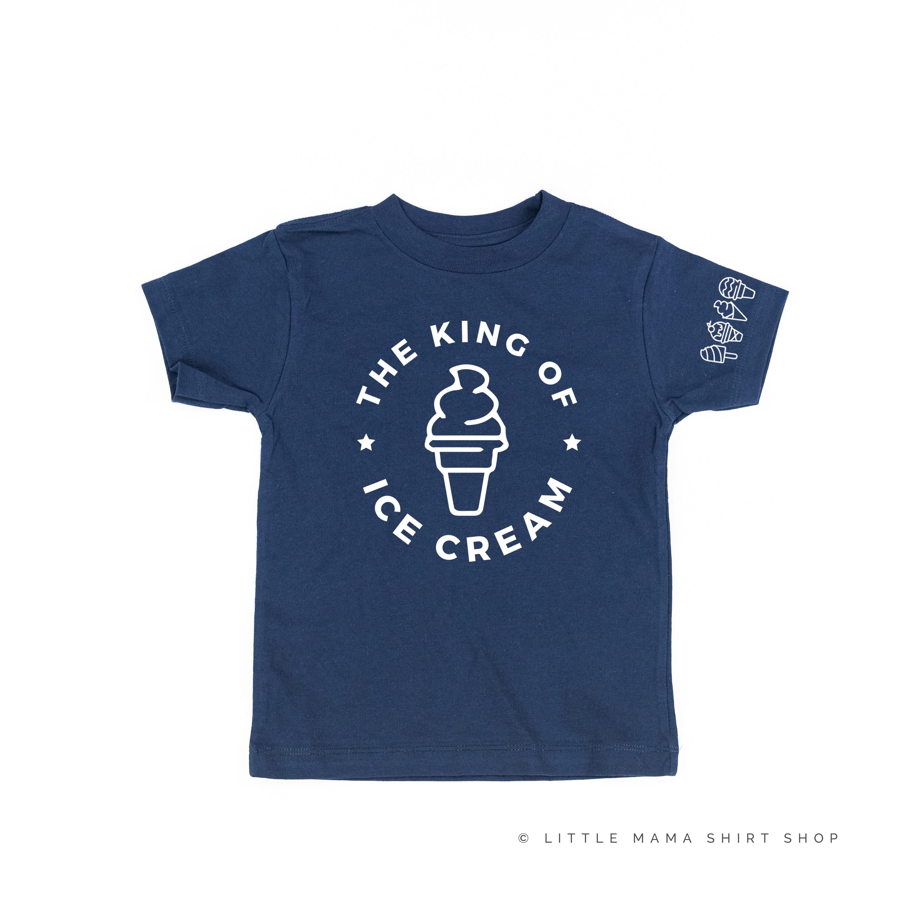 The King of Ice Cream - (Full Size) - Ice Cream Sleeve Detail - Child Tee