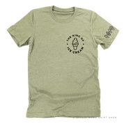 The King of Ice Cream - (Pocket Size) - Ice Cream Sleeve Detail - Unisex Tee