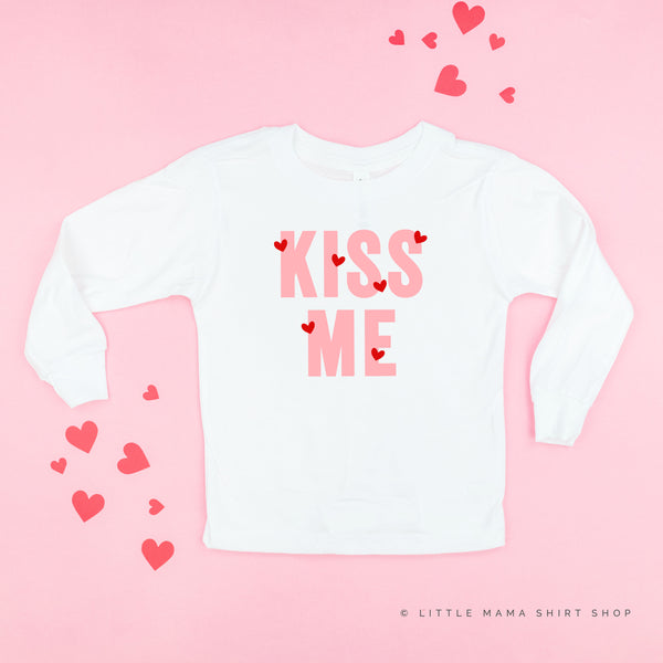 Kiss Me - Mini Hearts - Child LONG SLEEVE Tee