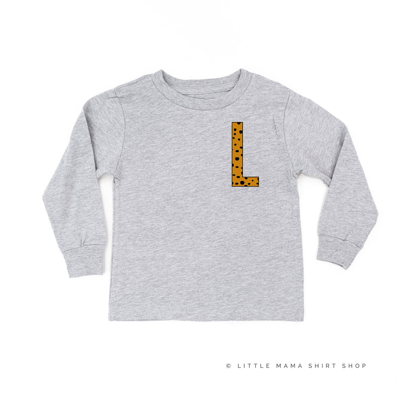 Initial Tee - (Spotty Leopard) - Long Sleeve Child Shirt