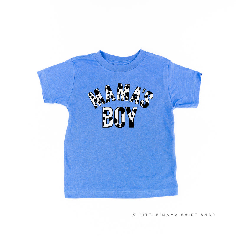 Cow Print - MAMA'S BOY - Short Sleeve Child Shirt