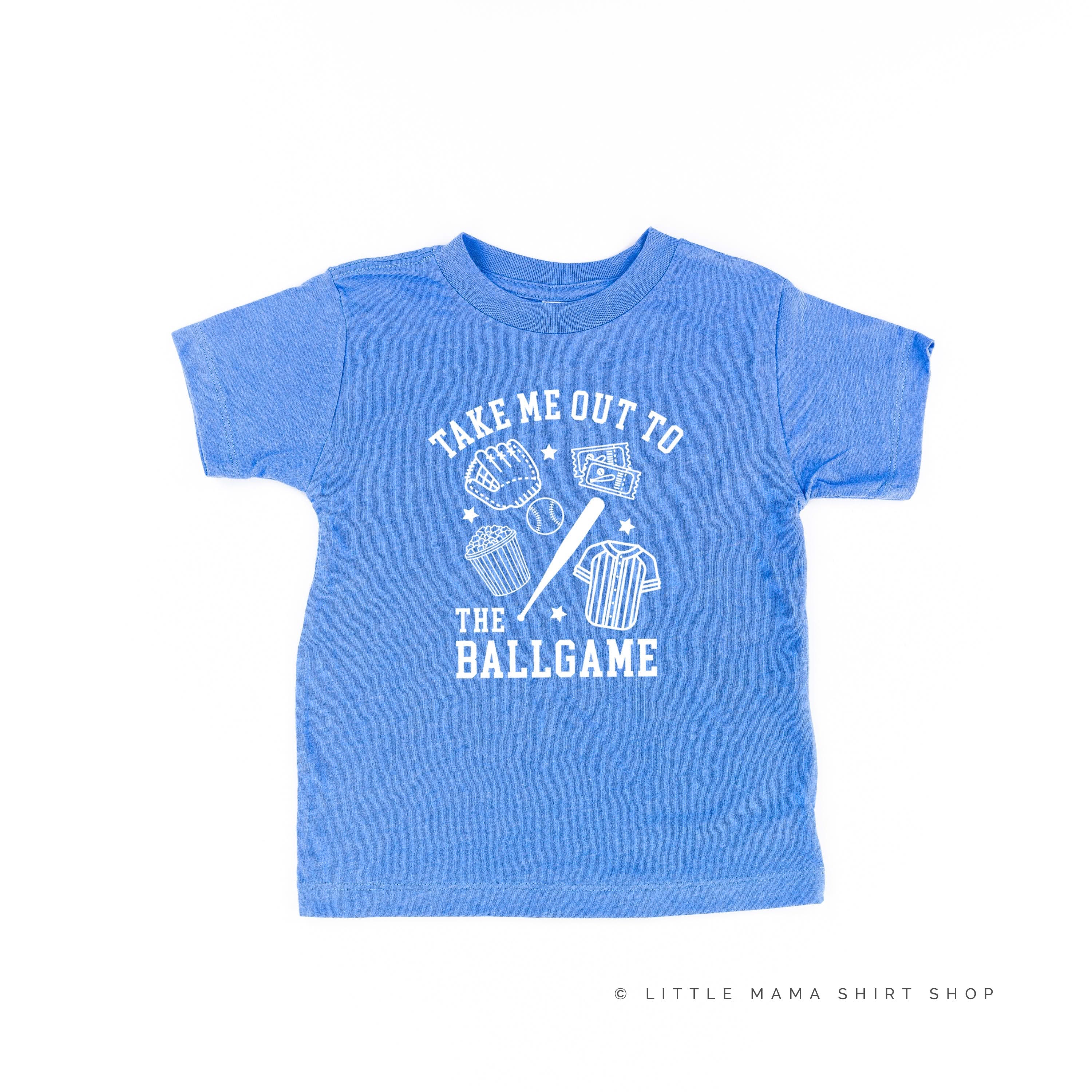 Take Me Out to the Ballgame - Short Sleeve Child Shirt Little Mama Shirt Shop